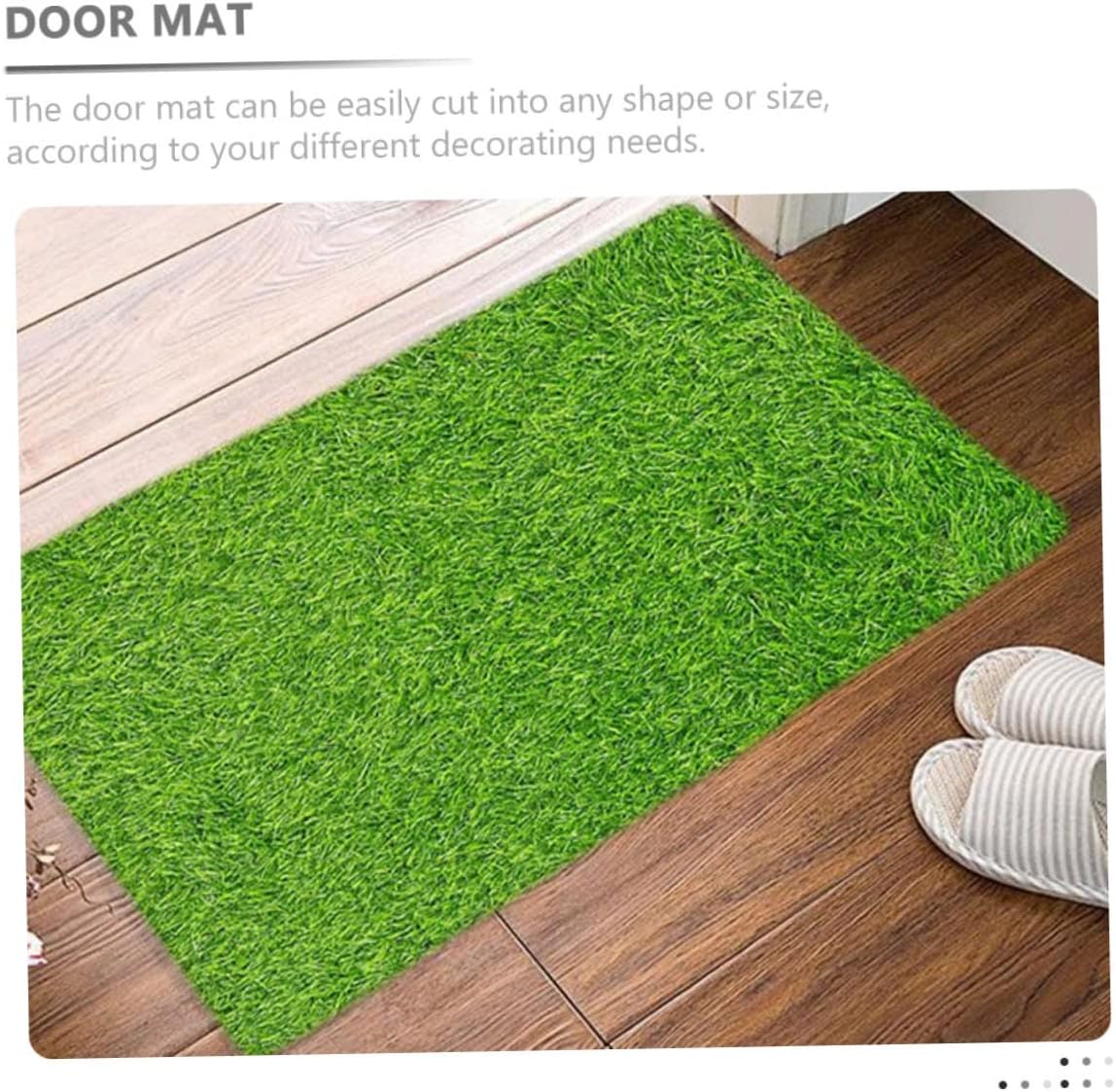 Happyyami 3pcs Outdoor Area Rug Realistic Lawn Pad Fake Grass Doormat Artificial Training Turf Truff Entryway Scraper Door Mats Indoor Artificial