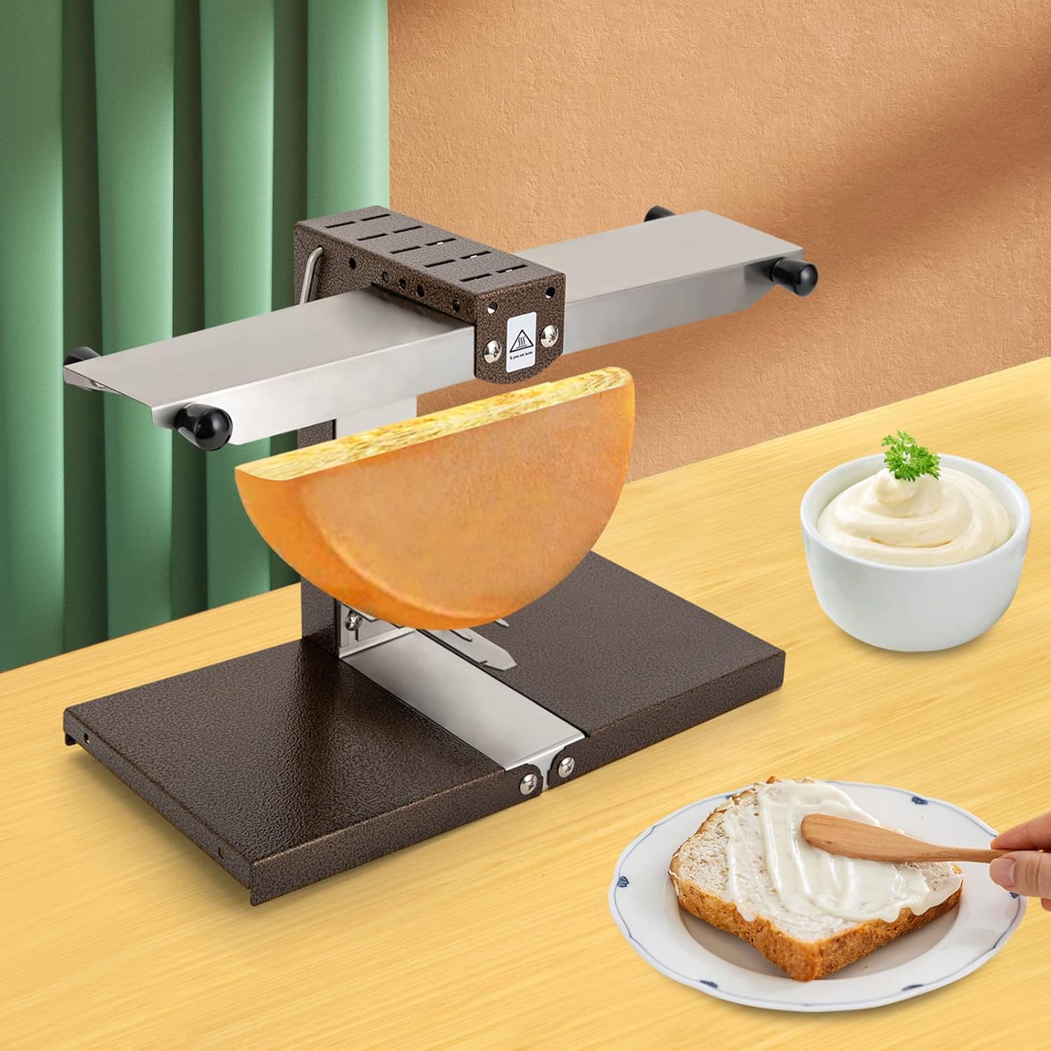 Máquina eléctrica de queso Raclette comercial para queso, 1000 W, calentador de quesos para encimera, 608 , calentador de queso de restaurante de