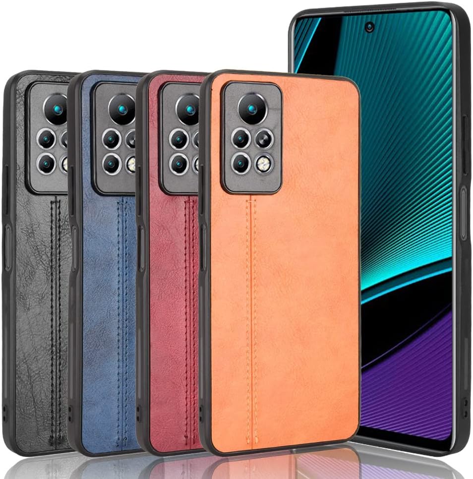 Funda de teléfono para Infinix Note 11 Pro11s, funda para Infinix Note 11 Pro11s Funda protectora de piel sintética tipo vaca, antideslizante, a