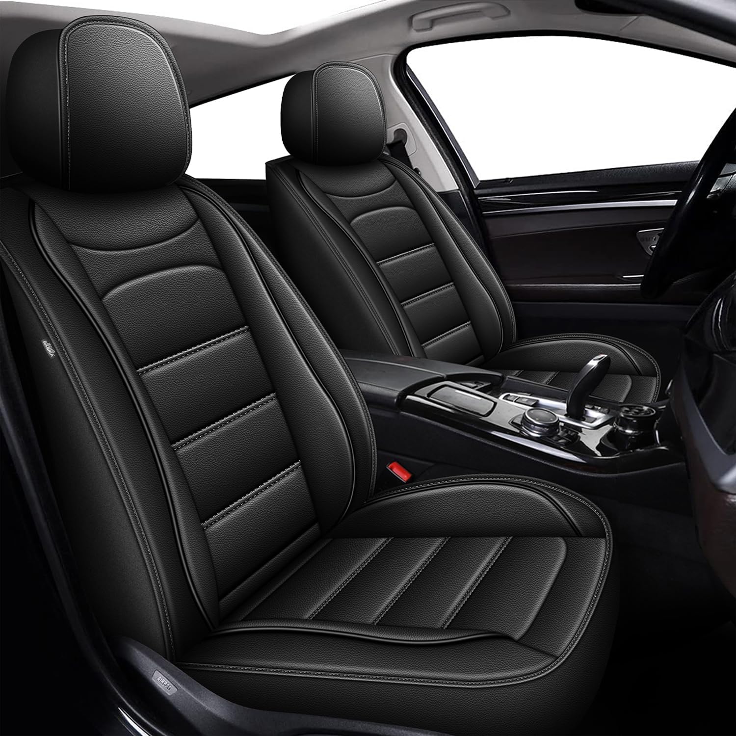 Fundas de asiento de automóvil para Mazda CX5 2013-2024, juego completo de fundas de asiento de automóvil de piel sintética con compatible con bolsa