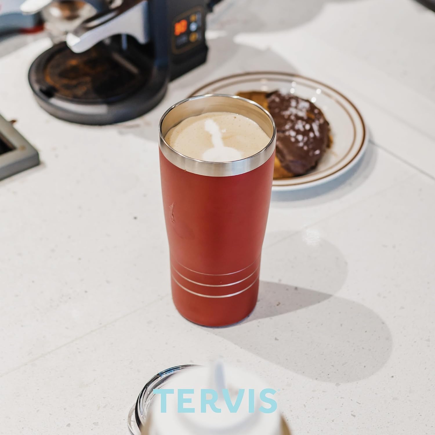 Tervis Traveler Paw Prints – Vaso aislado de triple pared para viaje mantiene las bebidas frías y calientes, 20 onzas, acero inoxidable