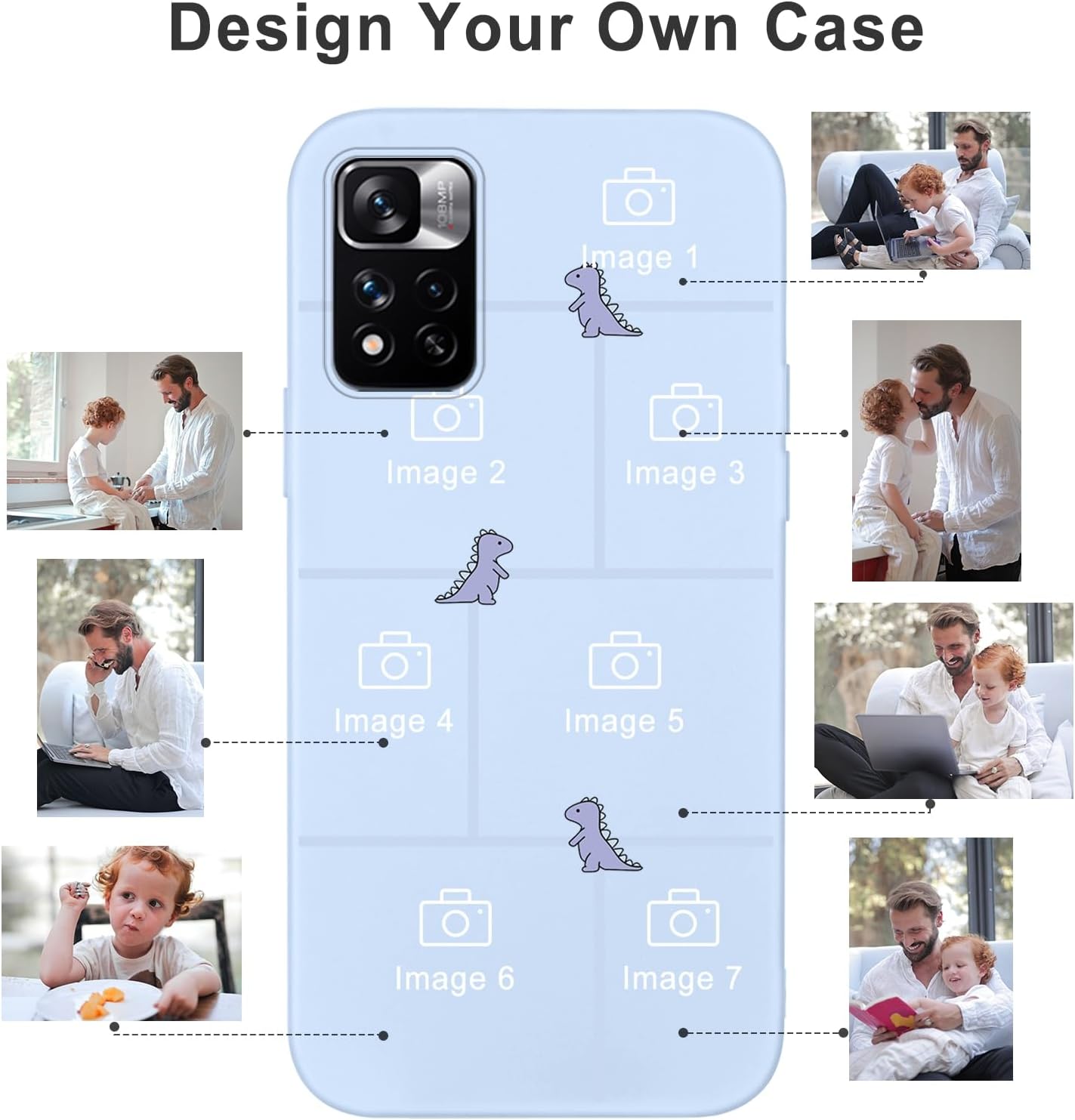 Eouine Funda de teléfono personalizada para Xiaomi Redmi Note 11 Pro (4G5G) 2022 (6.67 pulgadas)  Fundas de teléfono con imagen personalizable,