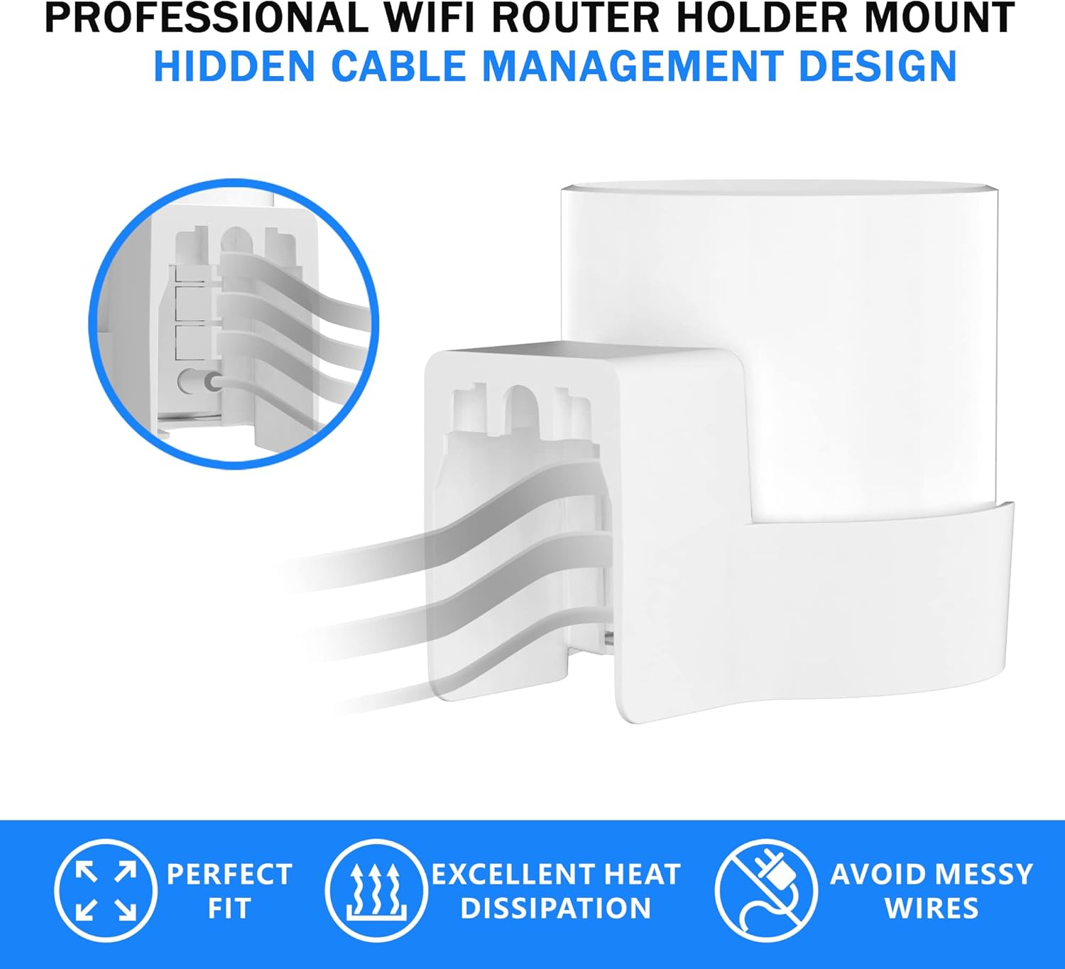 Soporte de pared para estante de enrutador Tp Link Deco X20 X50 X60 X55 Deco Mesh WiFi 6 Soporte de enrutador WiFi Soporte Soporte Estante
