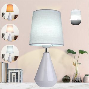 AIDENOEY Lámpara pequeña de mesita de noche para dormitorio, lámpara de escritorio de lectura con control táctil regulable de 3 vías, lámpara de AIDENOEY Lámpara pequeña de mesita de noche para dormitorio, lámpara de escritorio de lectura con control táctil regulable de 3 vías, lámpara de