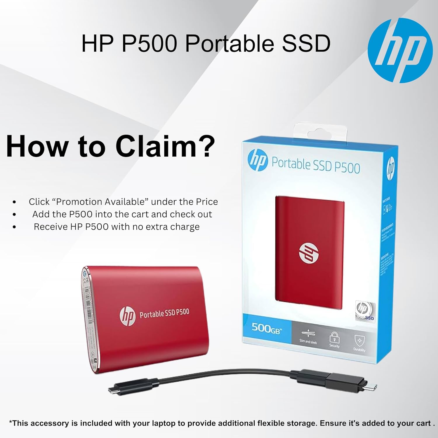 HP Essential – Laptop HD antirreflejo de 15.6″, procesador Intel de cuatro núcleos, 32 GB de RAM, 628 GB de almacenamiento (128 GB UFS+500 GB SSD