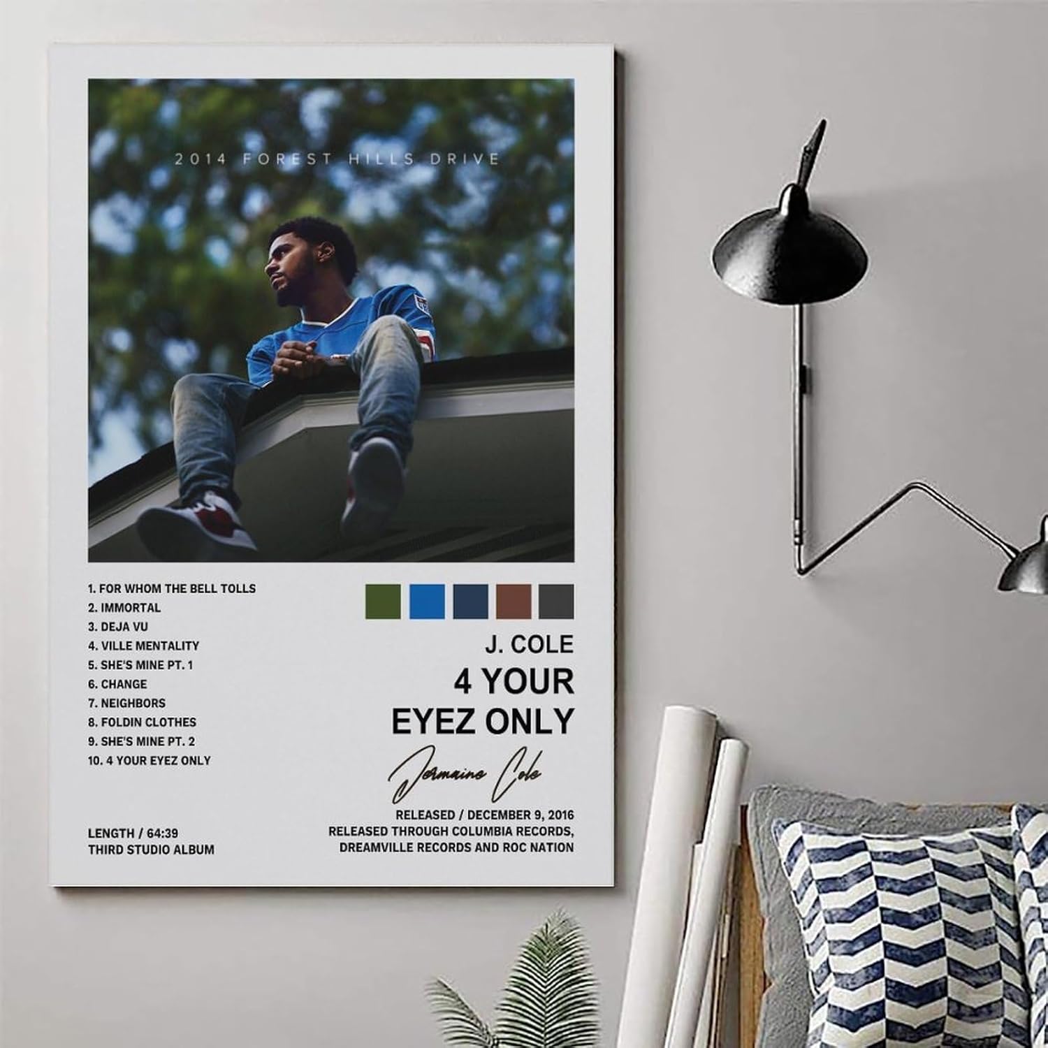 JINUS J Posters Cole Forest Hills Drive – Póster decorativo para pared, póster de pared e impresión artística moderna para dormitorio, decoración de