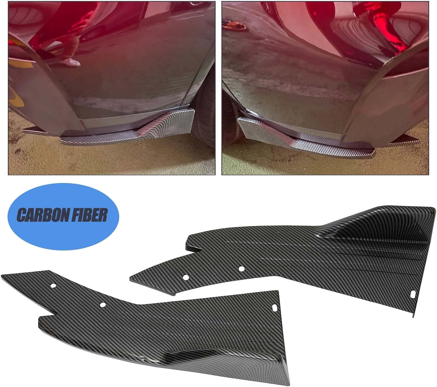 JMTBNO Difusor de labios para parachoques trasero, color negro brillante, compatible con Subaru Impreza WRX STI Infiniti G37 Q50 Q60 Q70 Mazda 2 3 5