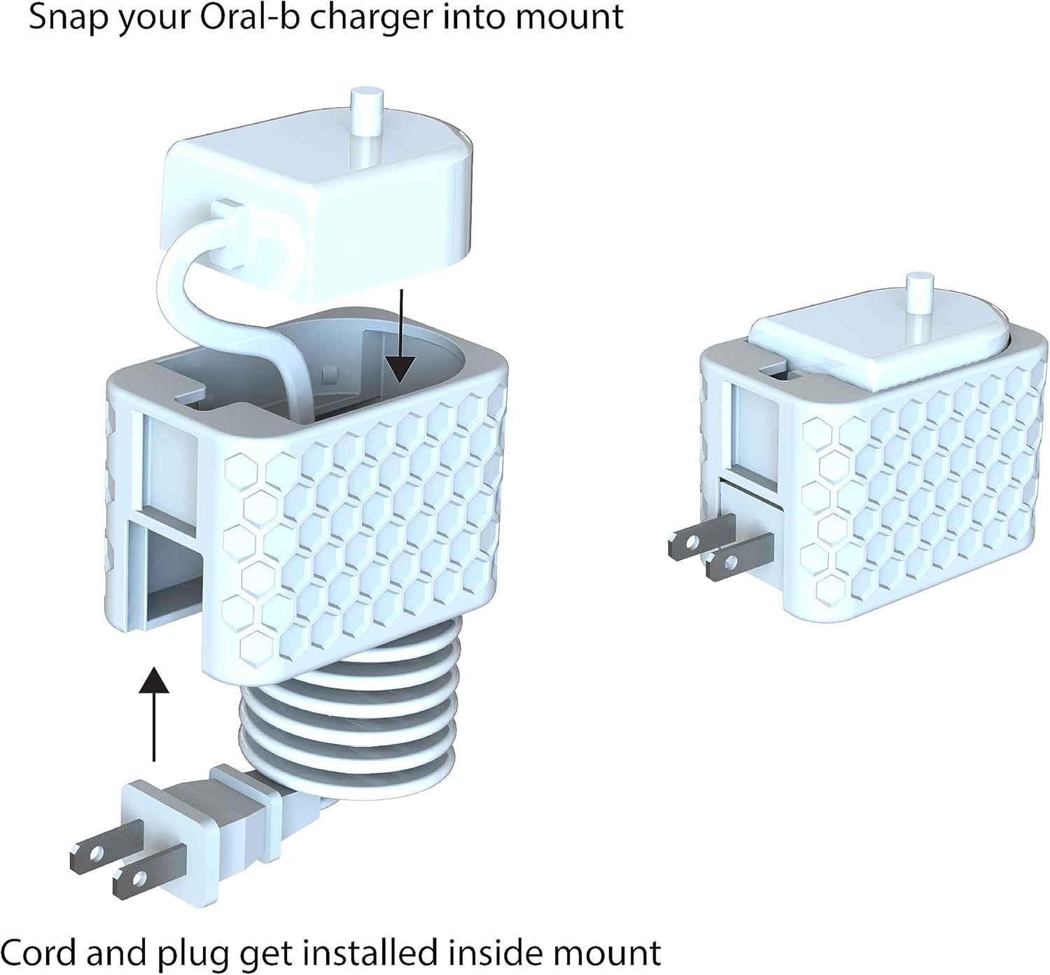ZestyNests Soporte de cargador de cepillo de dientes eléctrico para cargadores Philips Sonicare – Soporte para cepillo de dientes eléctrico montado