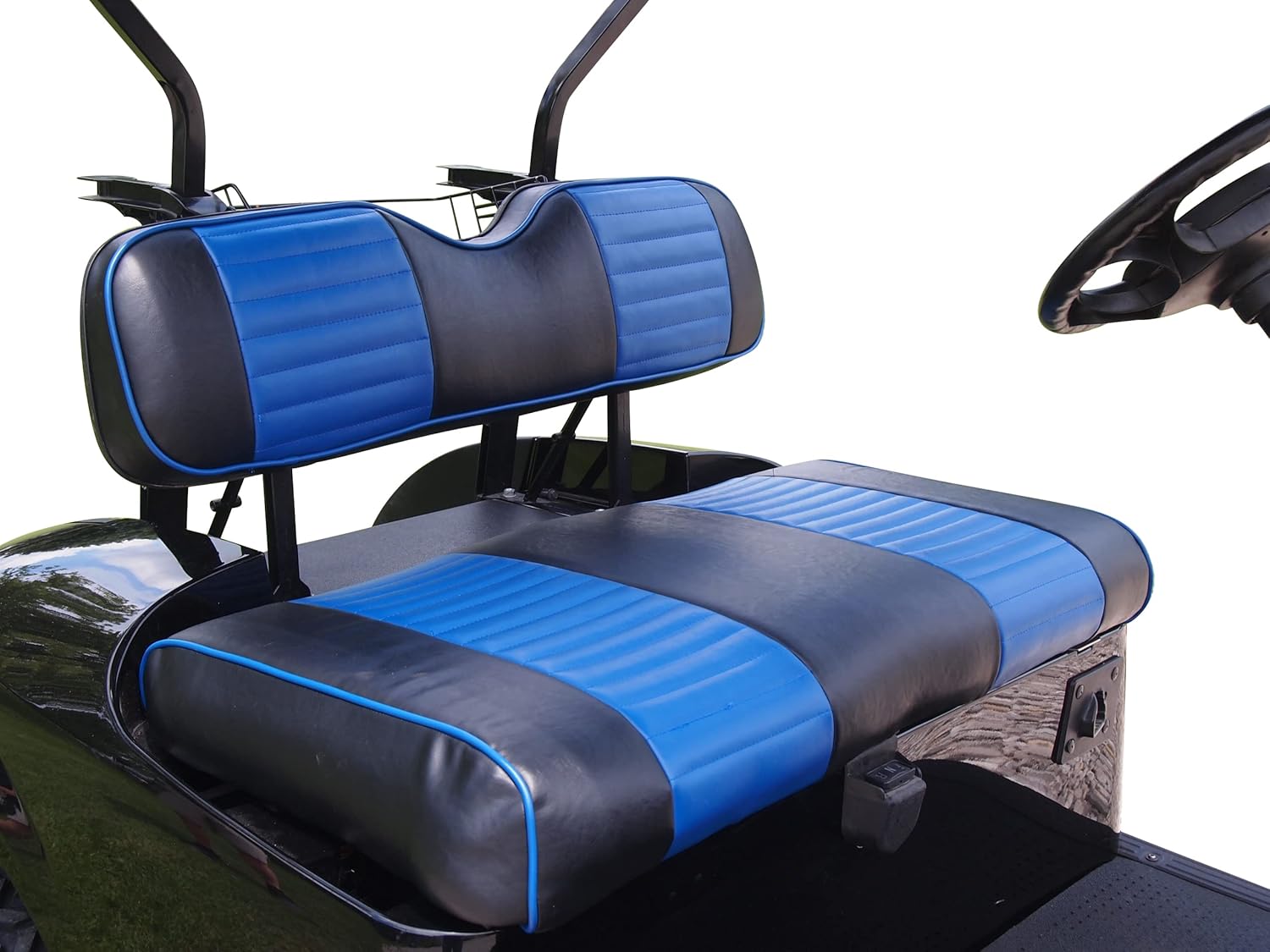 Huskey – Fundas de asiento para carrito de golf delantero y trasero para EZGO y Club Carvarios colores, material de vinilo de grado marino,