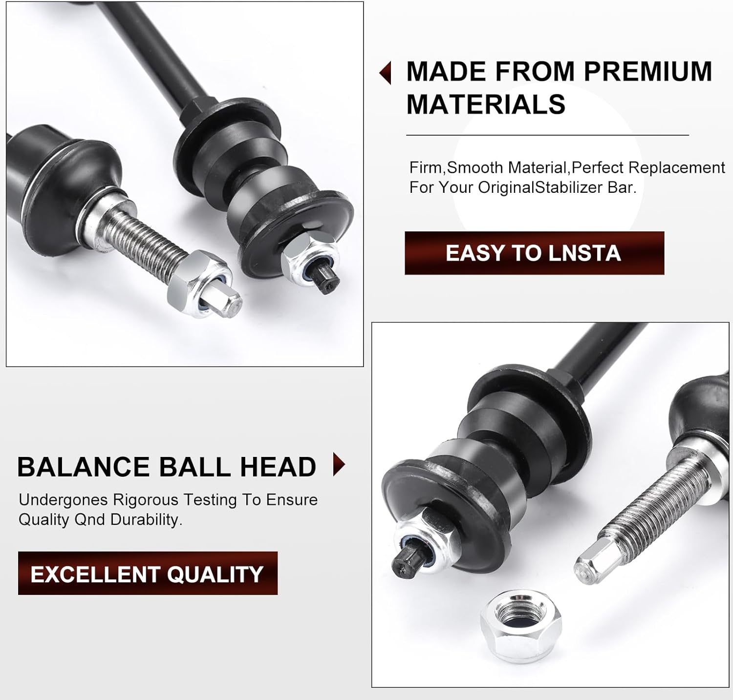 TCHENPART – Varillas de la barra estabilizadora delantera para Ram 1500 4WD 2006-2012, Ram 1500 2012-2018 y Ram 1500 Classic 2019-2021 (K80894)