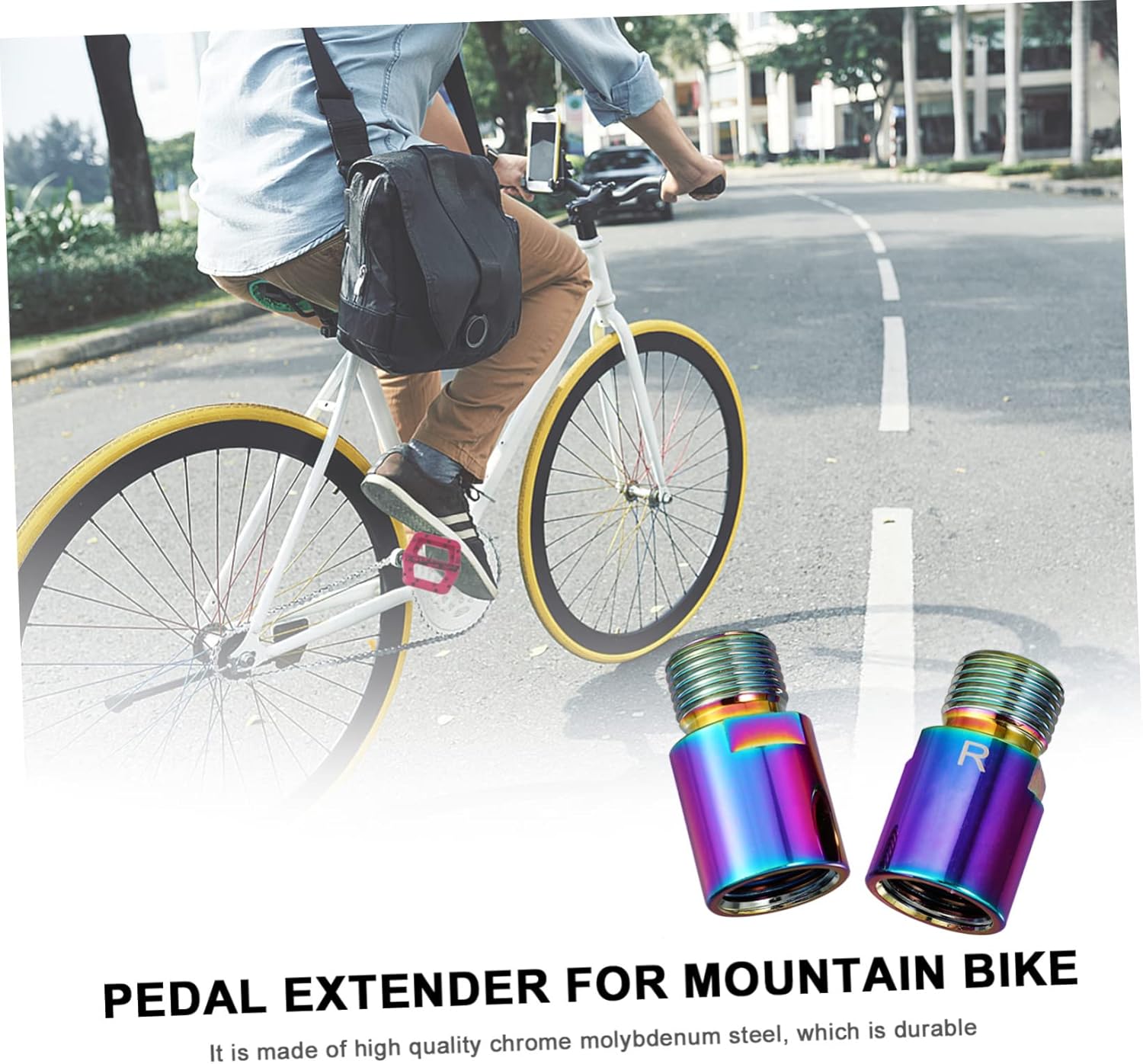 1 par de pedales extensor pedales pedales MTB Pedales de bicicleta Accesorios de bicicleta MTB Pedal Extender Se Accesorios de bicicleta
