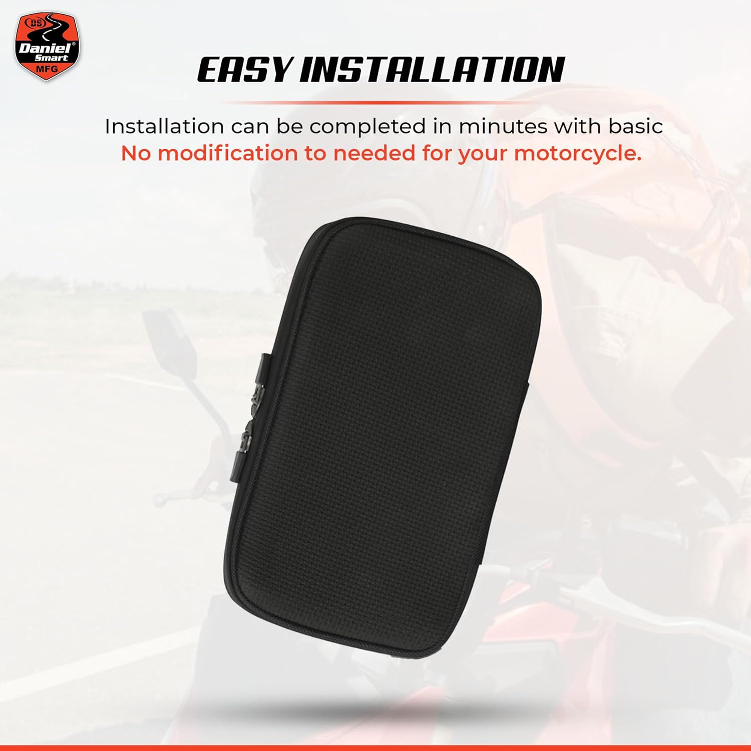 Daniel Smart – Funda magnética universal para teléfono para motocicleta, con bolsillo multimedia compatible con pantalla táctil.