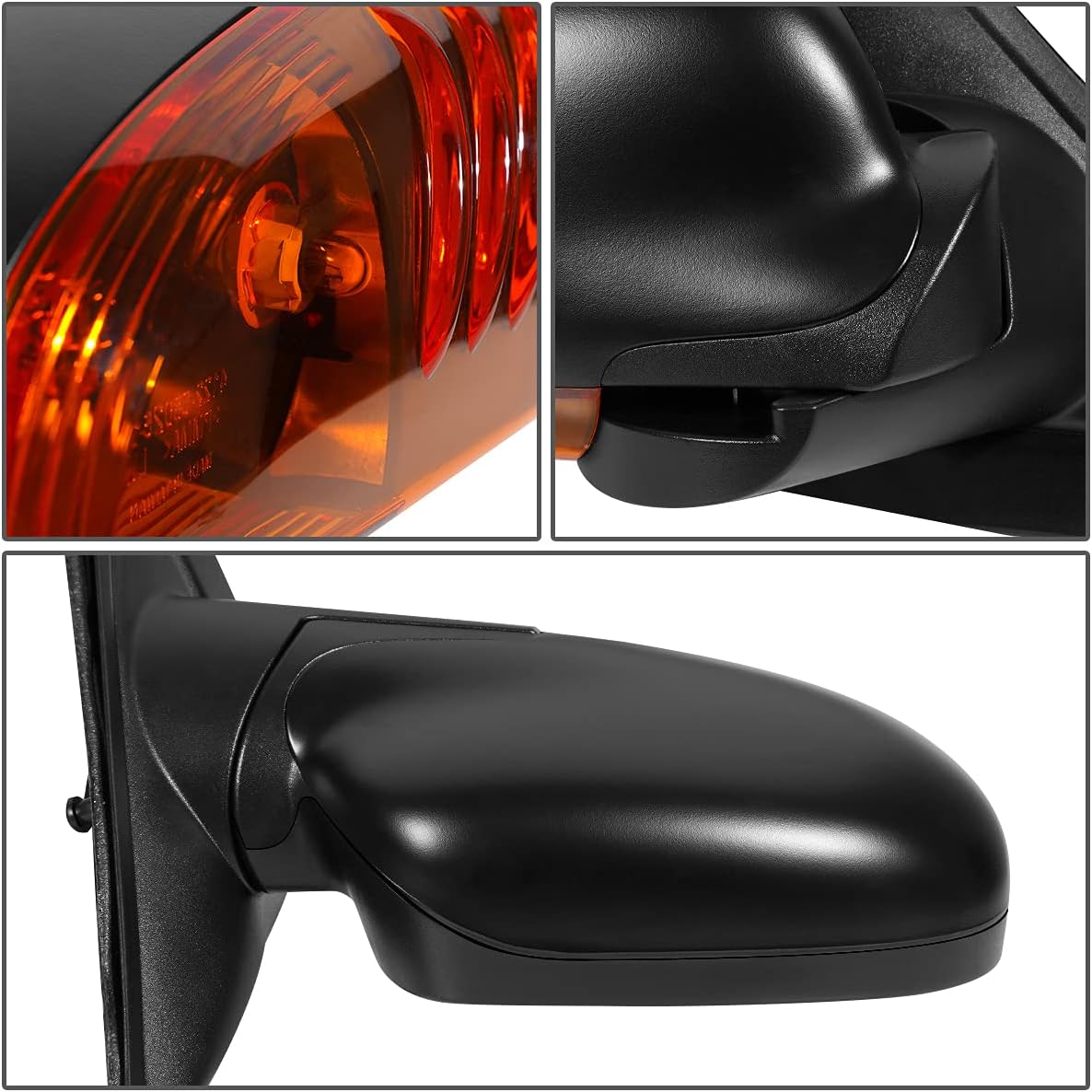 DNA Motoring OEM-MR-GM1321349 Espejo retrovisor derecho del lado del pasajero + calefactado + memoria con señal de giro compatible con