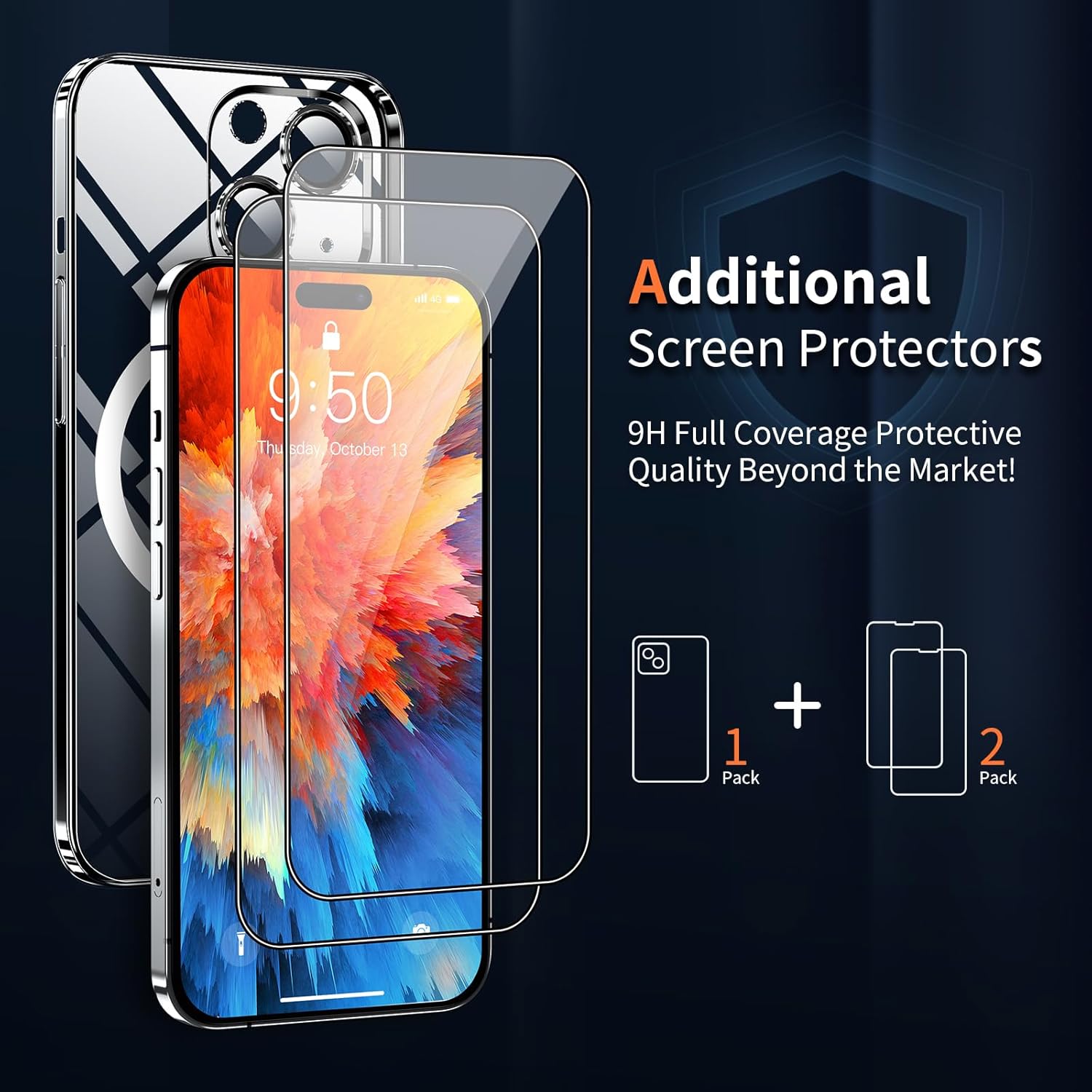 IHAITUN Dataroad – Funda magnética transparente para iPhone 15, protección completa de la cámara compatible con Magsafe no se pone amarillento