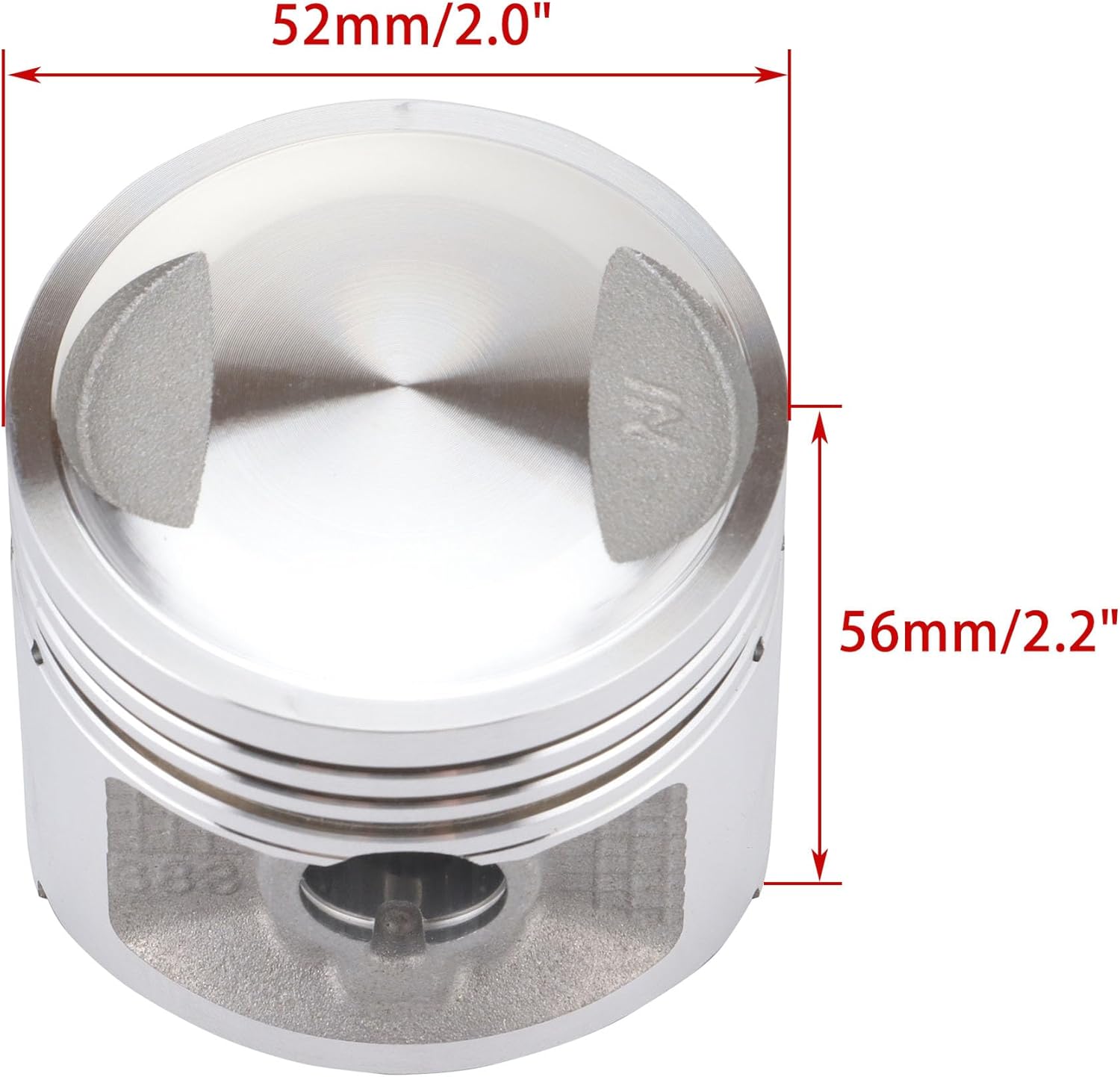 WOOSTAR Kit de anillo de pistón de 2.224 in de repuesto para CG125 CB125 XL125 CT125 SL125 TL125 CL125 chino ATV Quad Dirt Pit Bike Go Kart motor