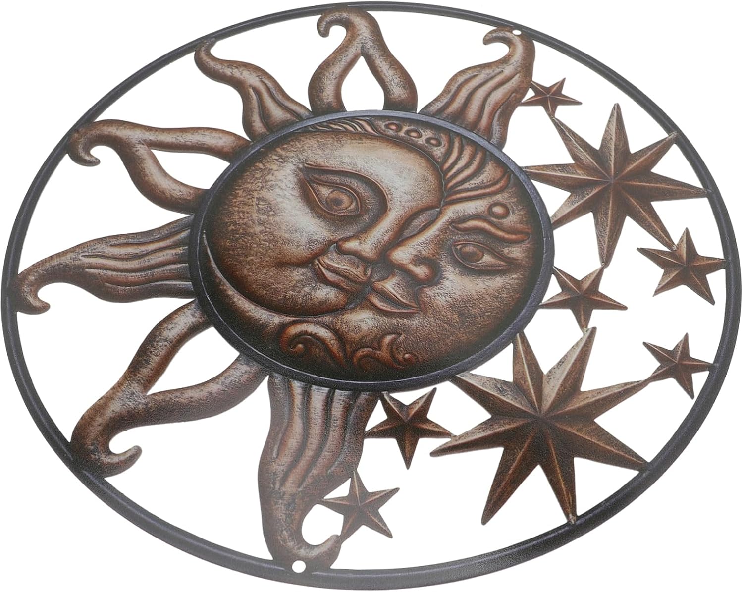 RORPOIR Decoración decorativa para exteriores, decoración de moda, decoración de pared colgante, escultura de arte celestial, sol, luna, decoración