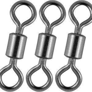 Barril de pesca giratorios, paquete de 40 a 100 aparejos de pesca giratorios de agua salada giratorios rodantes resistentes de terminal inoxidable Barril de pesca giratorios, paquete de 40 a 100 aparejos de pesca giratorios de agua salada giratorios rodantes resistentes de terminal inoxidable