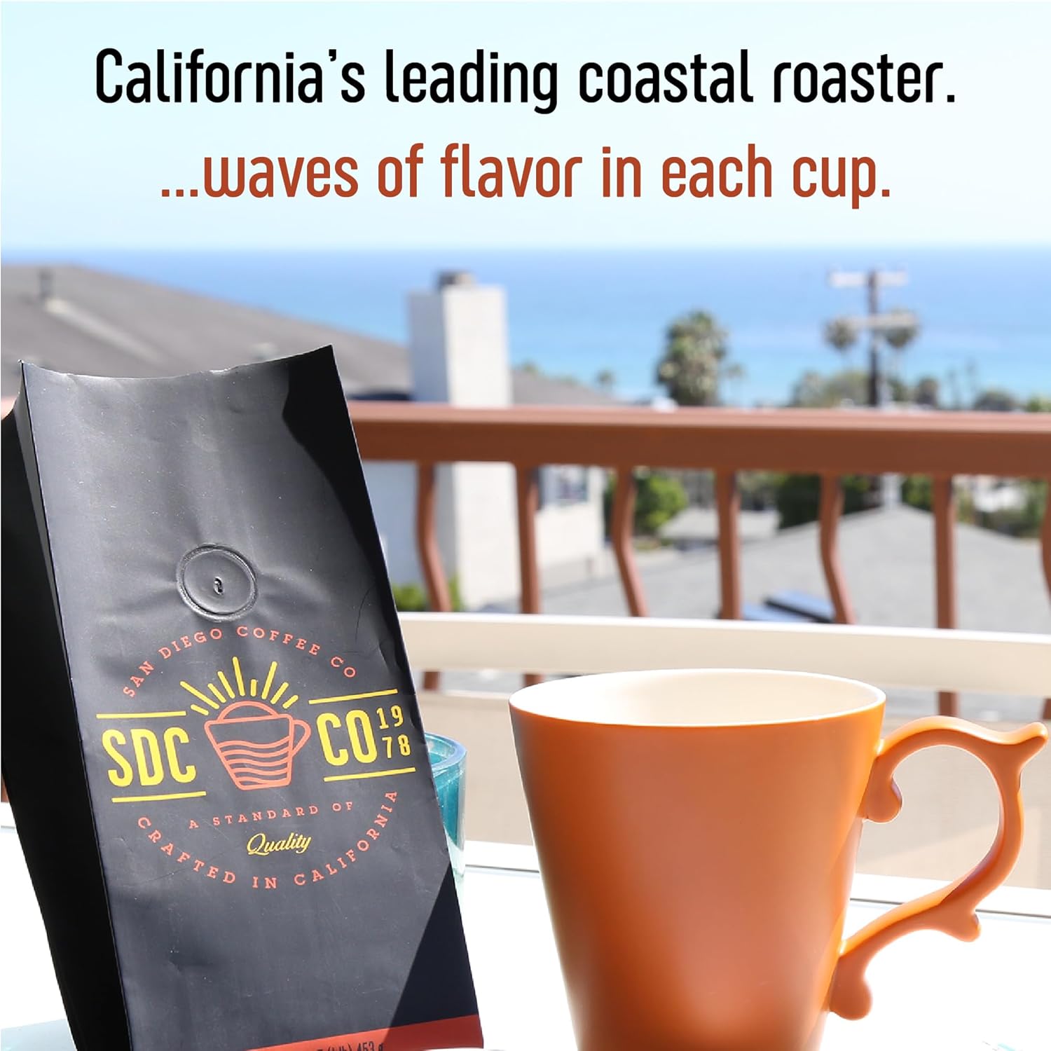 San Diego Coffee Avellana, tostado medio, café molido, bolsa de 16 onzas Café molido tostado