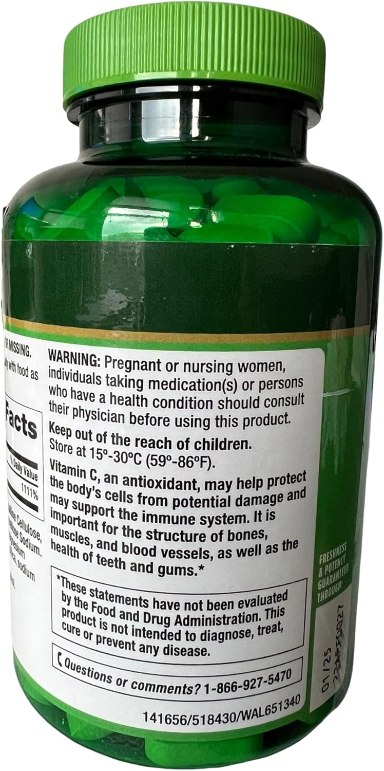 Finest Nutrition Vitamina C con escaramujos 1000 mg, 200 tabletas