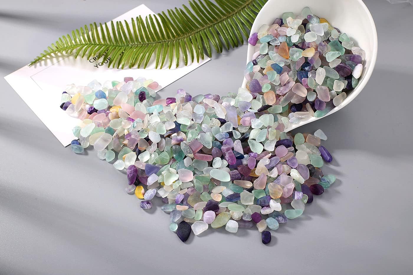 DUQGUHO Rocas decorativas para acuario, grava, cristales de fluorita natural, rocas a granel, grava para plantas, suministros de terrario, pecera
