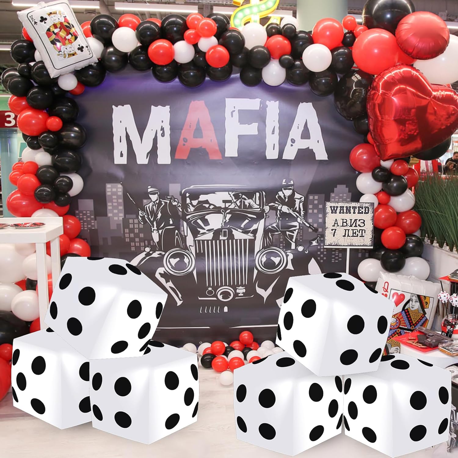 8 dados inflables gigantes de 12.6 pulgadas, dados inflables gigantes, divertidos dados inflables gigantes para interiores y exteriores, juego de