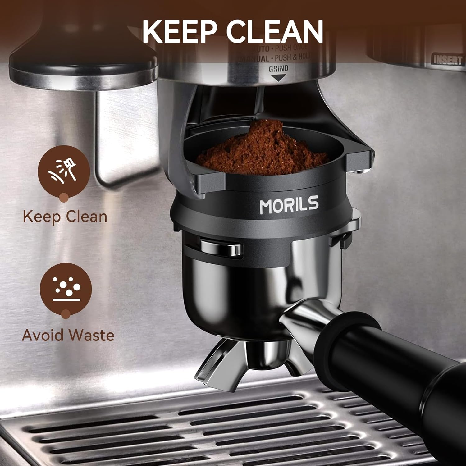 Embudo dosificador de 2.126 in para Breville, MORILS – Embudo dosificador de espresso de 2.126 in dedicado compatible con portafiltros Breville