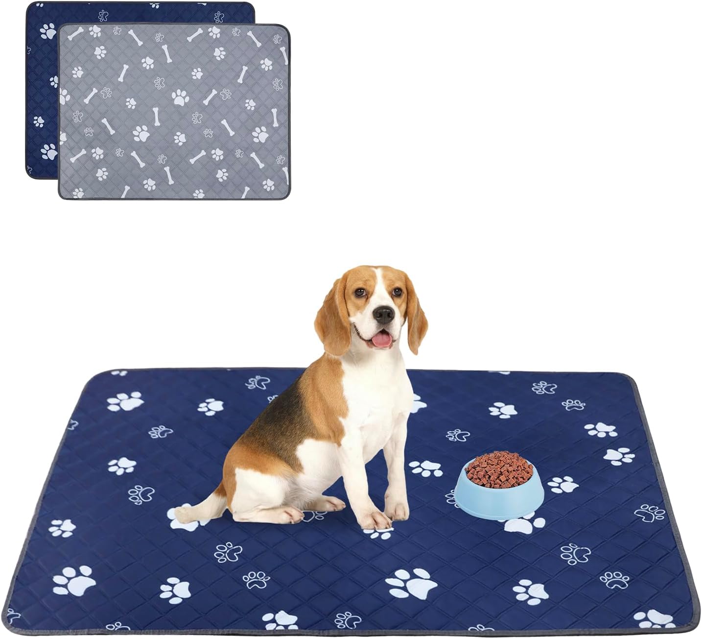 Almohadillas lavables para orina de perros de 18 x 24 pulgadas, paquete de 2 almohadillas reutilizables para entrenamiento de mascotas, súper