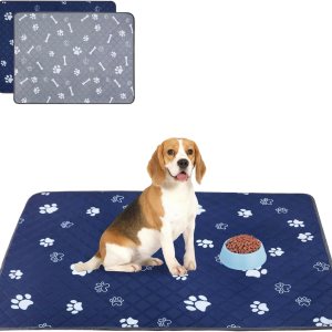 Almohadillas lavables para orina de perros de 18 x 24 pulgadas, paquete de 2 almohadillas reutilizables para entrenamiento de mascotas, súper Almohadillas lavables para orina de perros de 18 x 24 pulgadas, paquete de 2 almohadillas reutilizables para entrenamiento de mascotas, súper