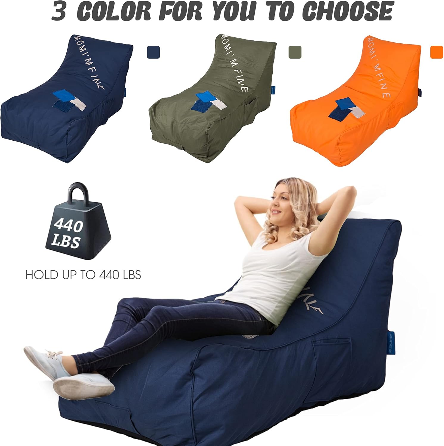Puf  Silla de suelo, sofá de espuma viscoelástica con tela Oxford a prueba de suciedad y bolsillo lateral para niños de 2 años en adelante, mamá
