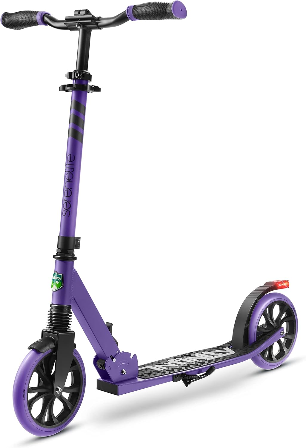 SereneLife Patinete plegable para adolescentes y adultos con agarre de goma en la punta, cubierta de aleación y navaja A5 LUX Kick Scooter – Rosa –