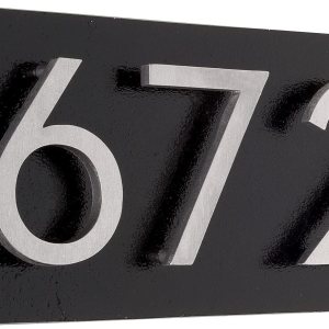 Placa de dirección horizontal de 6 pulgadas flotante con números de casa, aluminio, fácil de instalar, horizontal, 3 dígitos Placa de dirección horizontal de 6 pulgadas flotante con números de casa, aluminio, fácil de instalar, horizontal, 3 dígitos