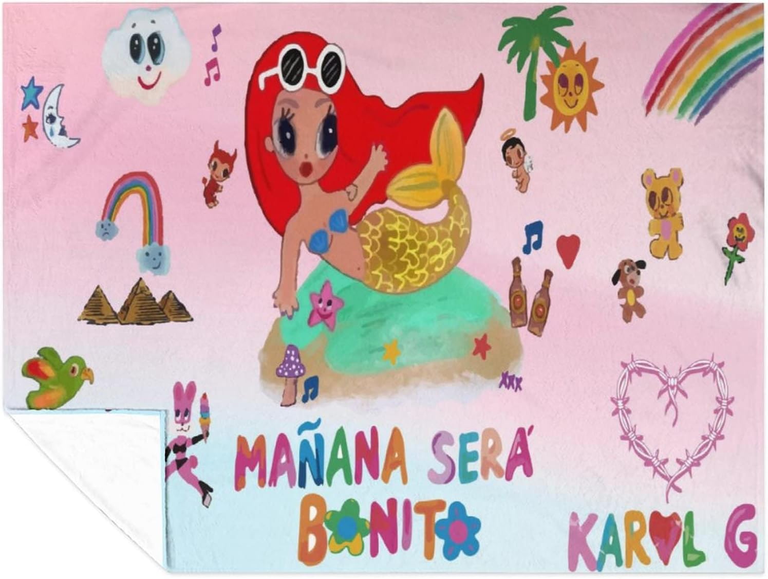 Manta divertida para fanáticos de Manana Sera Bonito, manta de felpa suave, súper mullida, cálida y ligera, manta térmica de forro polar para sofá,