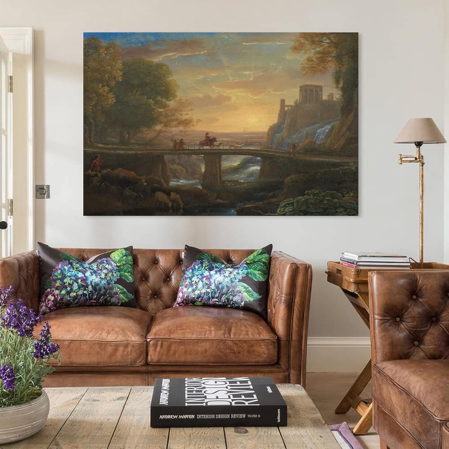 Claude Lorrain 1600 82 Claude Lorrain 16 – Landscape with An Imaginary View of Tivoli 1642 (oil on C Canvas Art Poster And Wall Art Picture Print