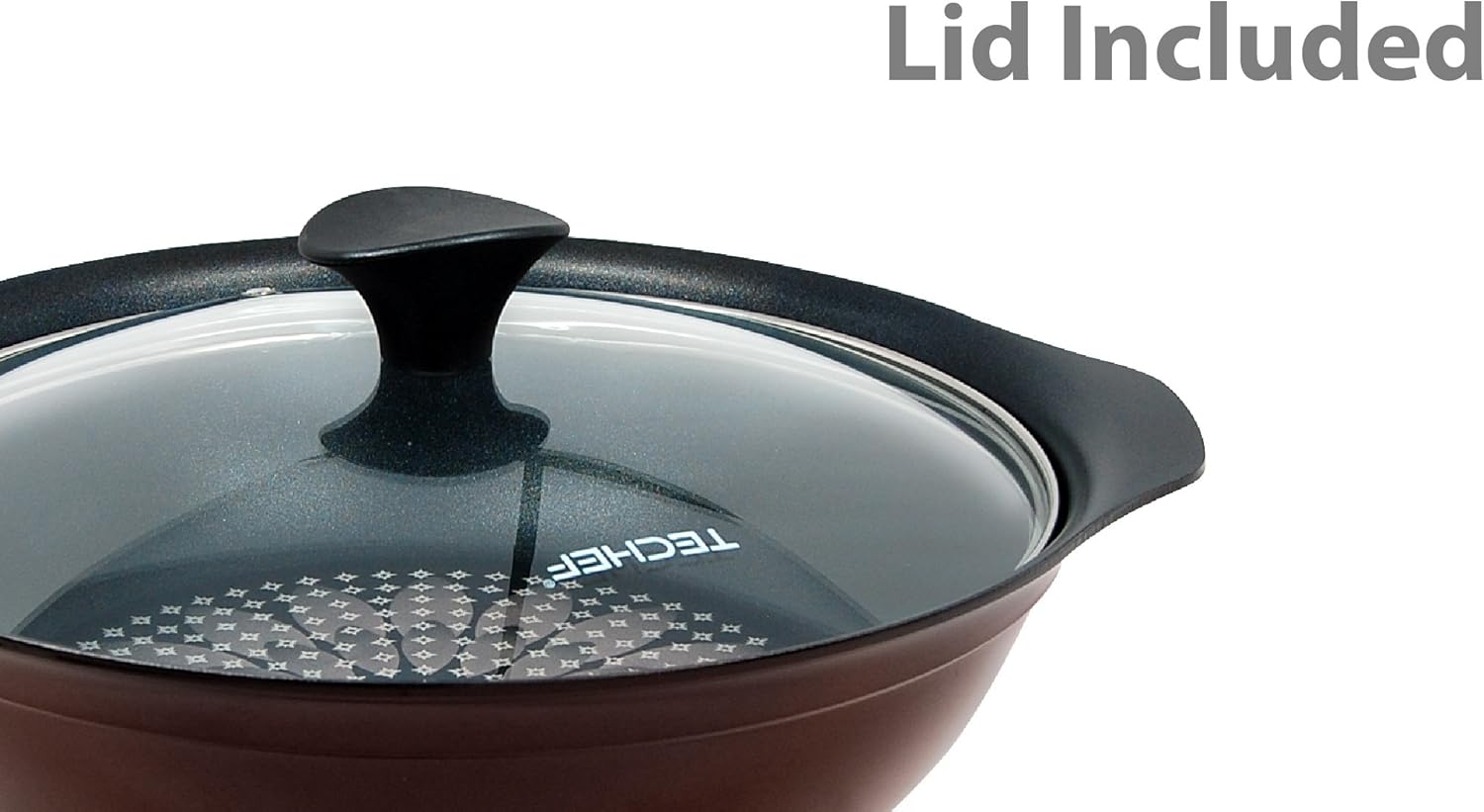 TECHEF – Colección Blooming FlowerOlla de sopa con tapa de vidrio (2 cuartos de galón)