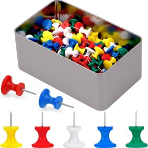 200 tachuelas para tablón de anuncios, varios colores, alfileres para colgar en la pared, tablero de corcho, oficina, hogar, decoración con caja de 200 tachuelas para tablón de anuncios, varios colores, alfileres para colgar en la pared, tablero de corcho, oficina, hogar, decoración con caja de