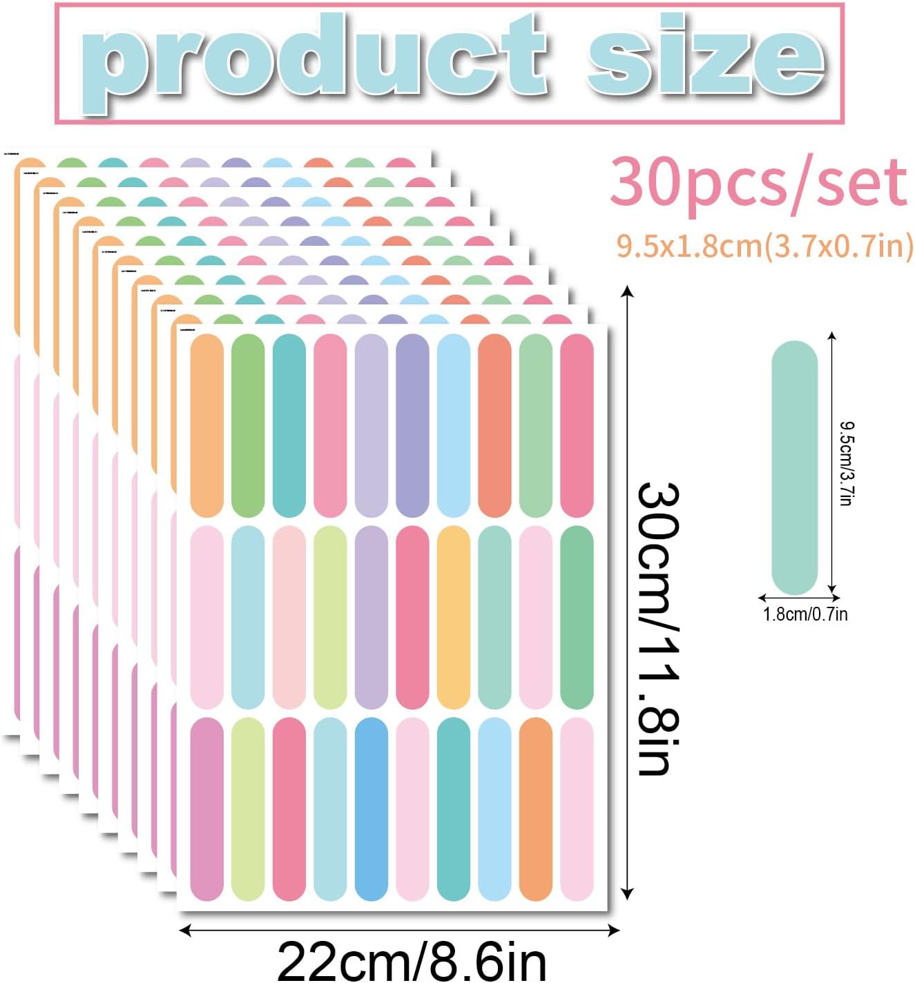 300 calcomanías de pared extraíbles con rayas de confeti coloridas para niños, niñas, bebés, decoración de pared para dormitorio y guardería
