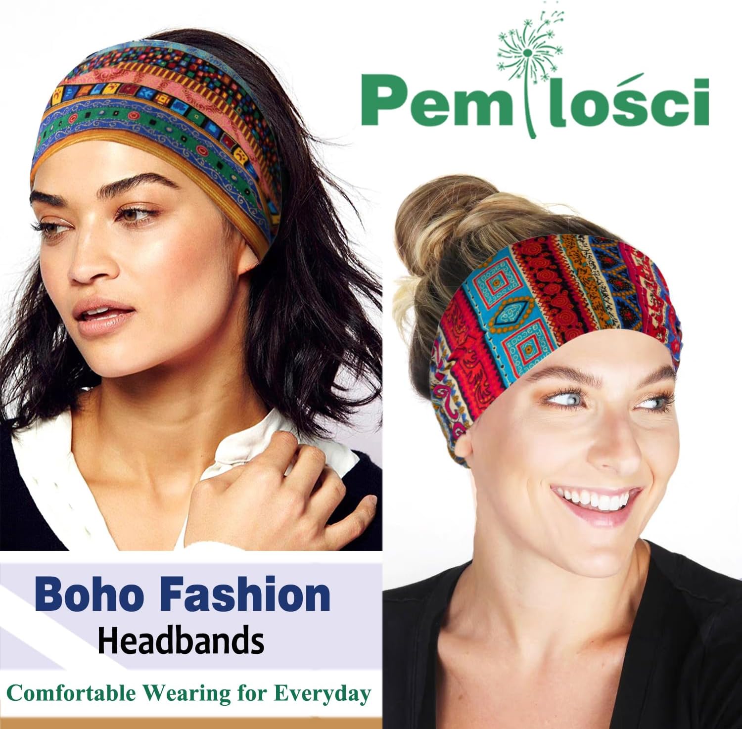 Diademas anchas para mujeres y niñas, banda elástica antideslizante para mujer, bandas de cabeza modernas, diadema elegante para la cabeza, diademas