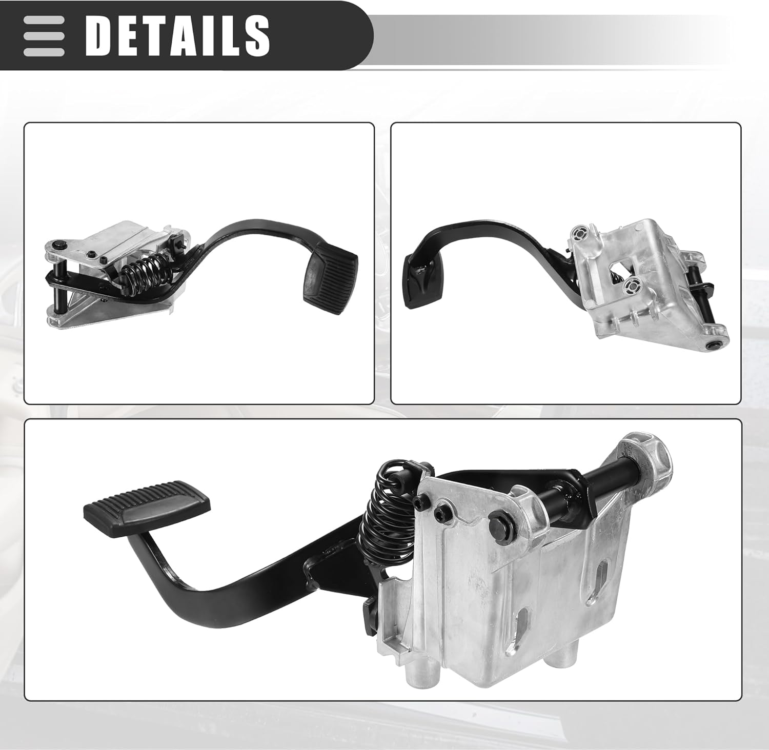 Motoforti Conjunto de pedal de embrague, para Ford F250 F350 F450 F550 1999 2000 2001 2002 2003, metal, tono plateado, 1 juego