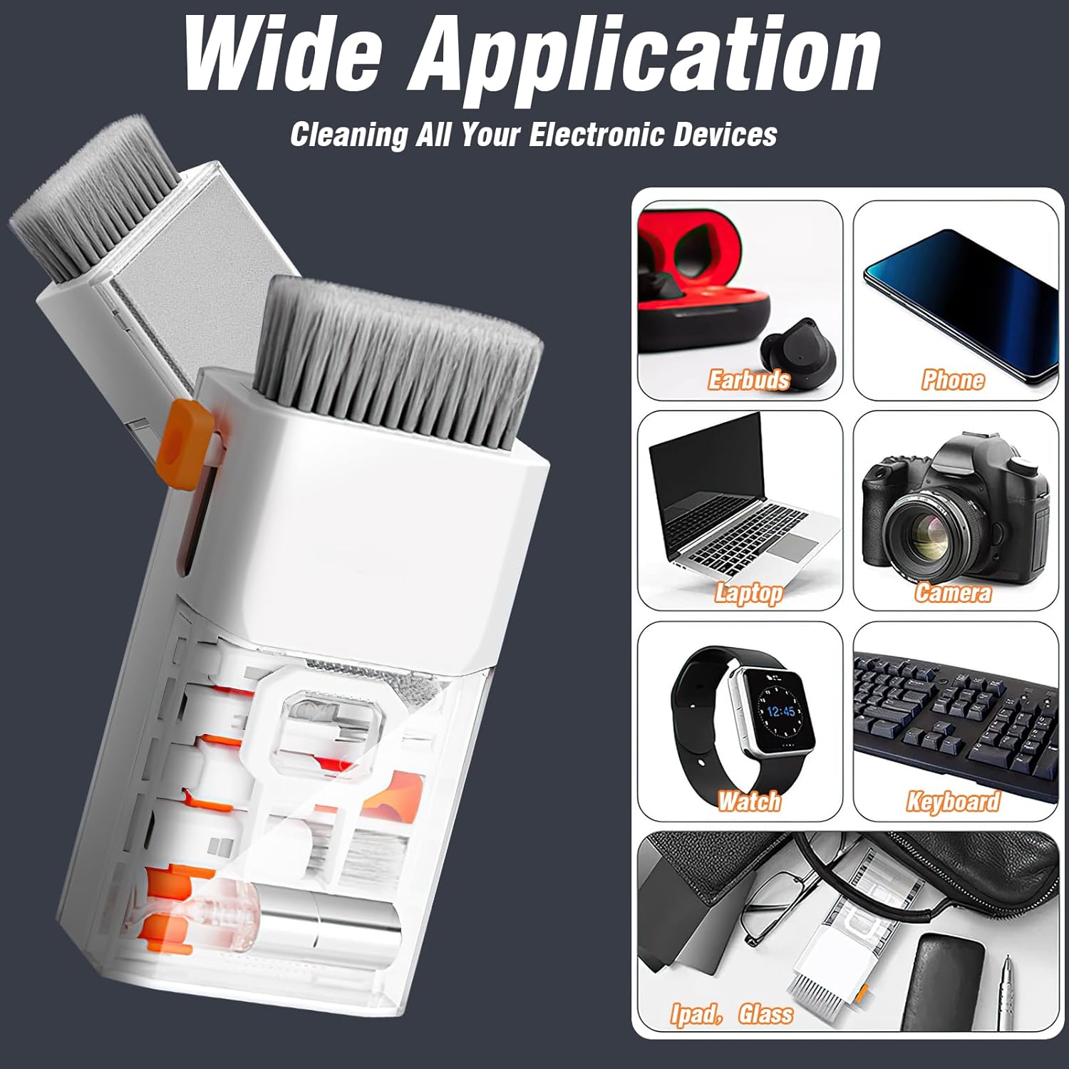 Kit de limpieza para Airpods, kit de limpieza de auriculares para Airpods Pro 1, 2, 3, kit de limpieza de teléfono con cepillo para limpiador de