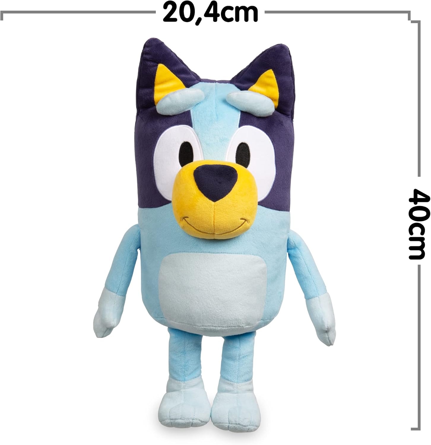 Bluey Jumbo Plush 40 cm, Blue Dog Plush, as in The Children’s Series, Soft and Soft, to Hug and accompany Your Children, Famous (BLY05000)