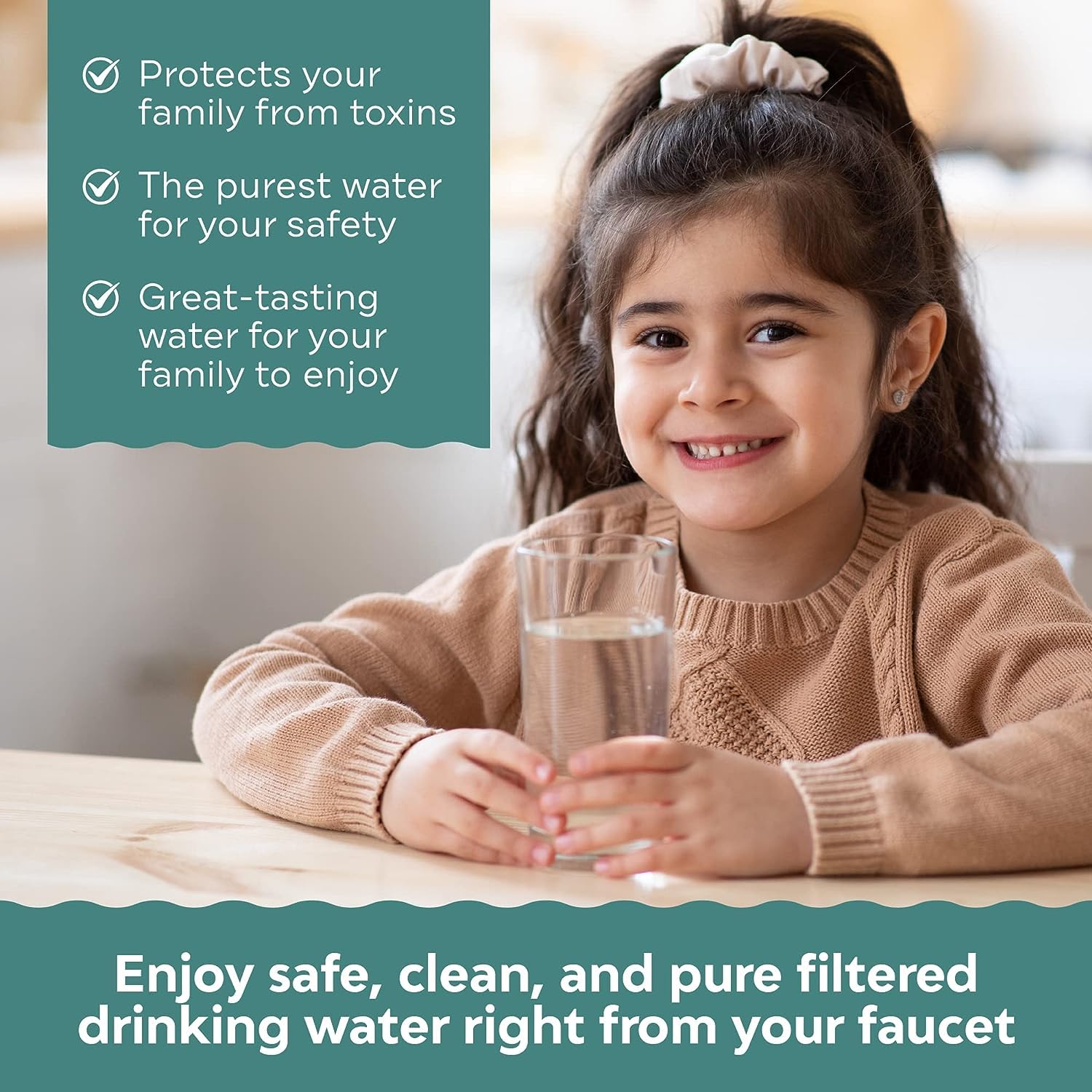 Sistema de filtración de agua de ósmosis inversa de membranas aplicadas, sistema de filtro de agua debajo del fregadero con 5 etapas de carbono de
