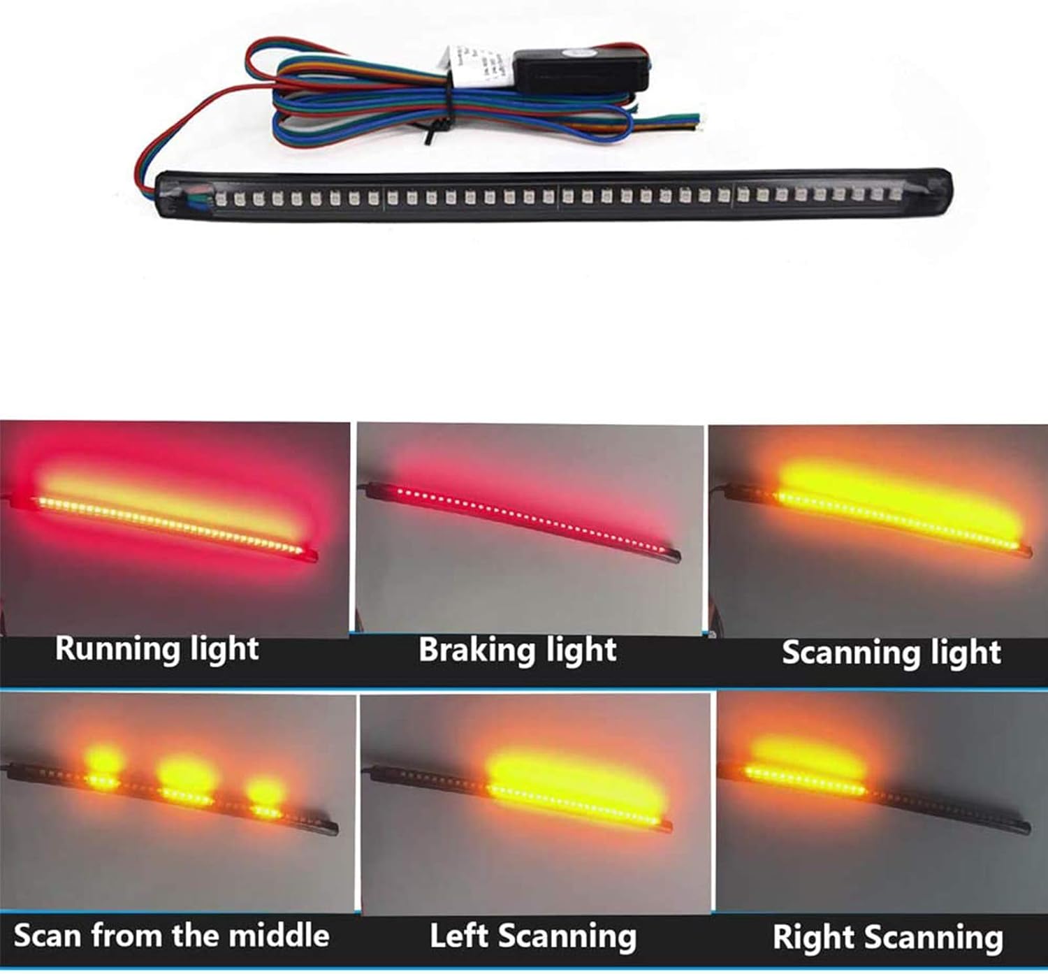 Barra de luz intermitente de 36 LED universal para motocicleta, luz intermitente, indicador LED, lámpara piloto de iluminación de motocicleta, giro