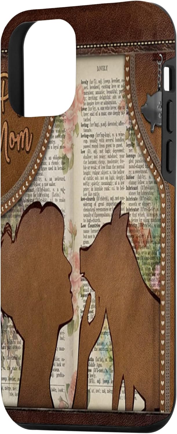 Funda para iPhone 12 mini Pig Mom-Leather-Farm PC