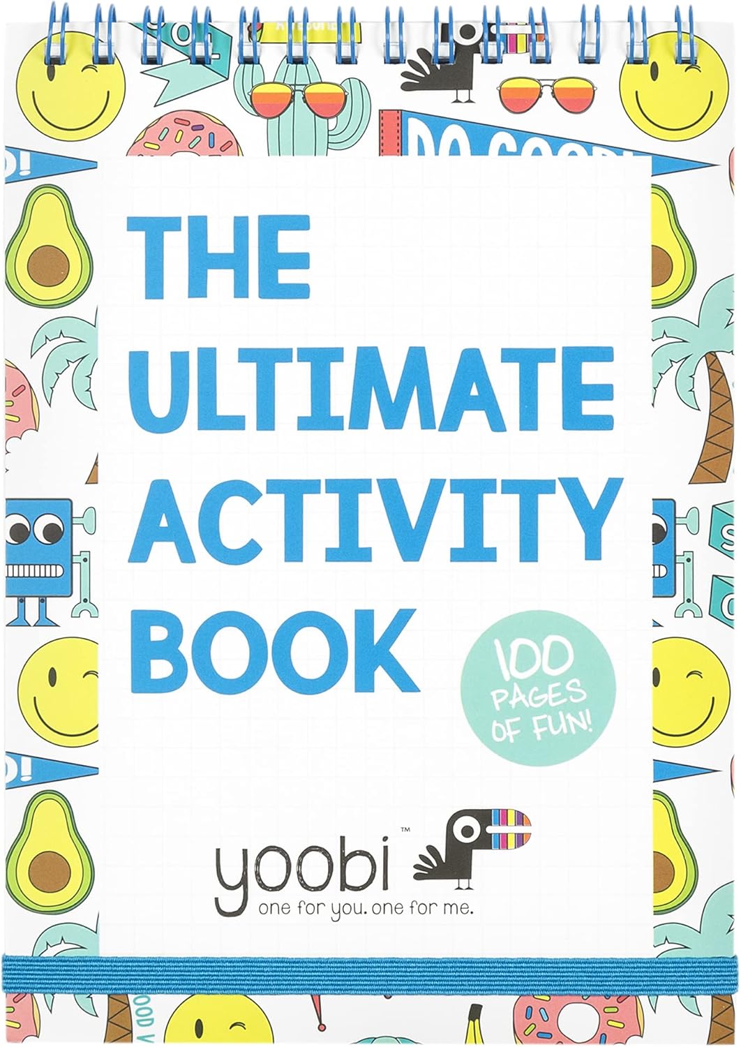 Yoobi El libro de actividades definitivo, 100 páginas llenas de diversión para colorear, laberintos, búsquedas de palabras y rompecabezas, 0.5 x 5 x