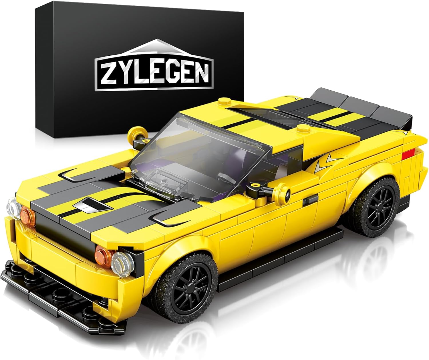 ZYLEGEN Kit de construcción de autos súper deportivos, juguete de construcción de modelo Hypercar, kit de bloques de construcción de autos de