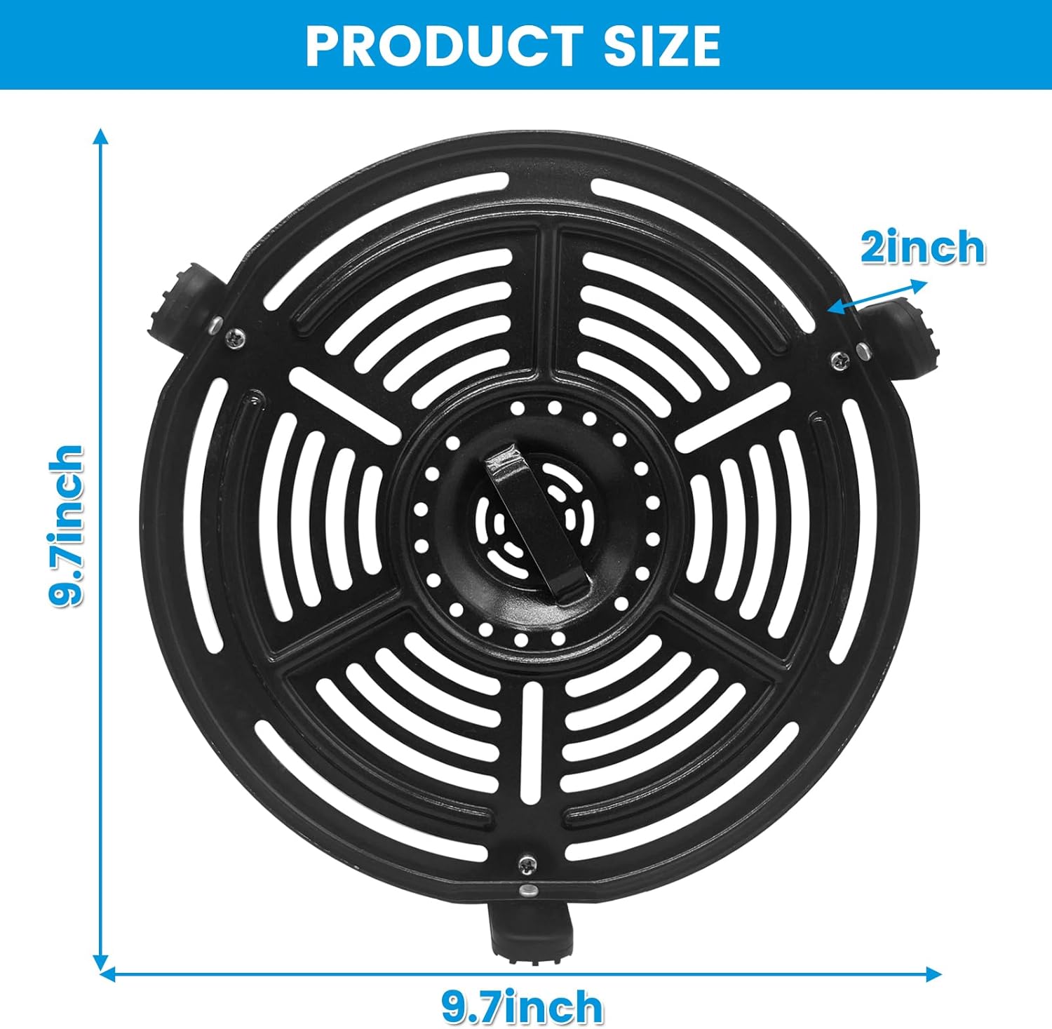 Sartén para freidora de aire Ninja FD302 OL501 6.5 cuartos de galón de presión y freidora de aire, bandeja redonda de 9.7 pulgadas, accesorios para
