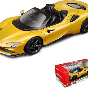 118 Bburago 2022 SF90 Spider Coche de simulación convertible Vehículos fundidos a presión estática Modelo coleccionable Juguetes de coche 118 Bburago 2022 SF90 Spider Coche de simulación convertible Vehículos fundidos a presión estática Modelo coleccionable Juguetes de coche