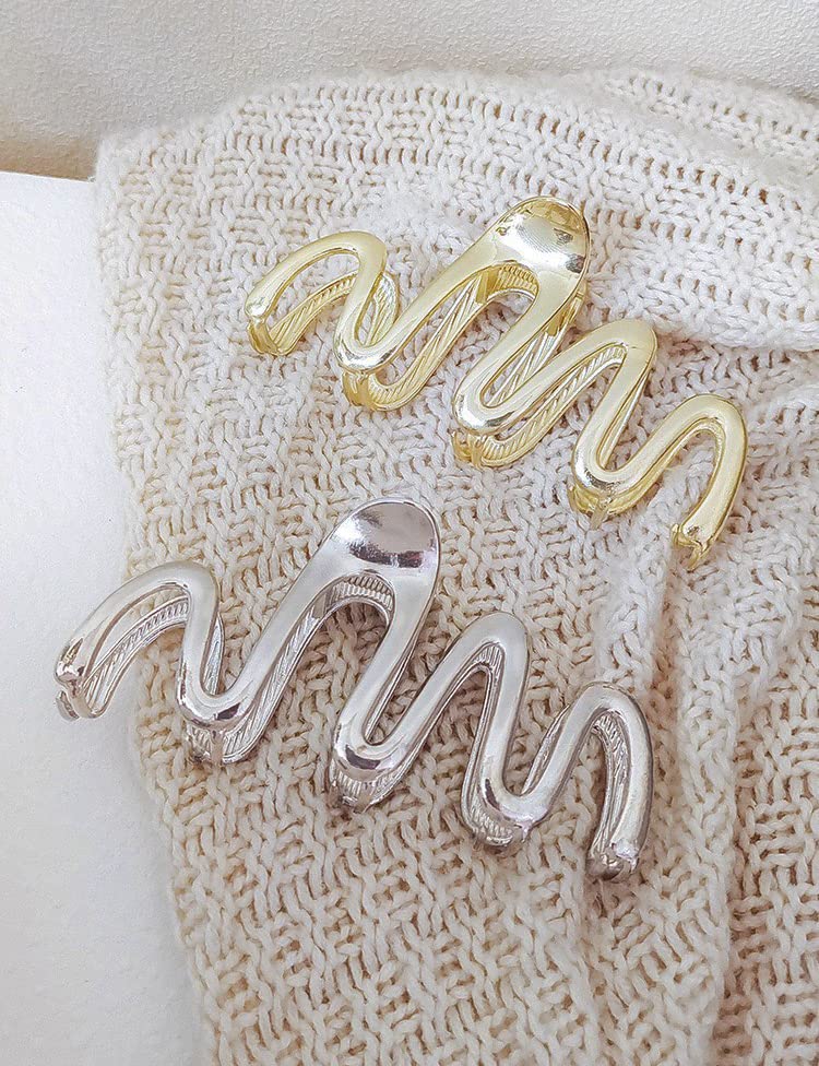 Pinzas para el cabello para mujer, paquete de 4 pinzas grandes de metal de 4 pulgadas, pinzas de pelo perfectas para mujeres y más delgadas, peinado