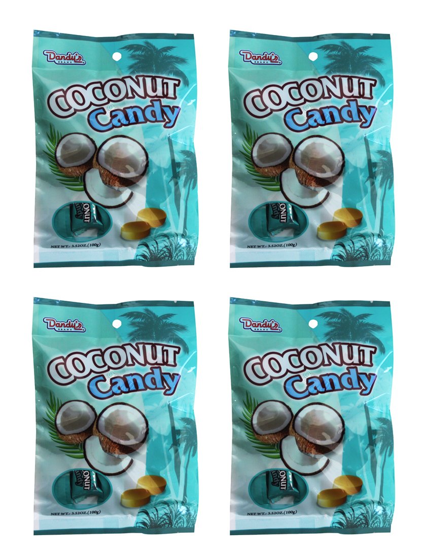 Dandy’s Caramelos duros de coco, juego de 4 (3.52 onzas)