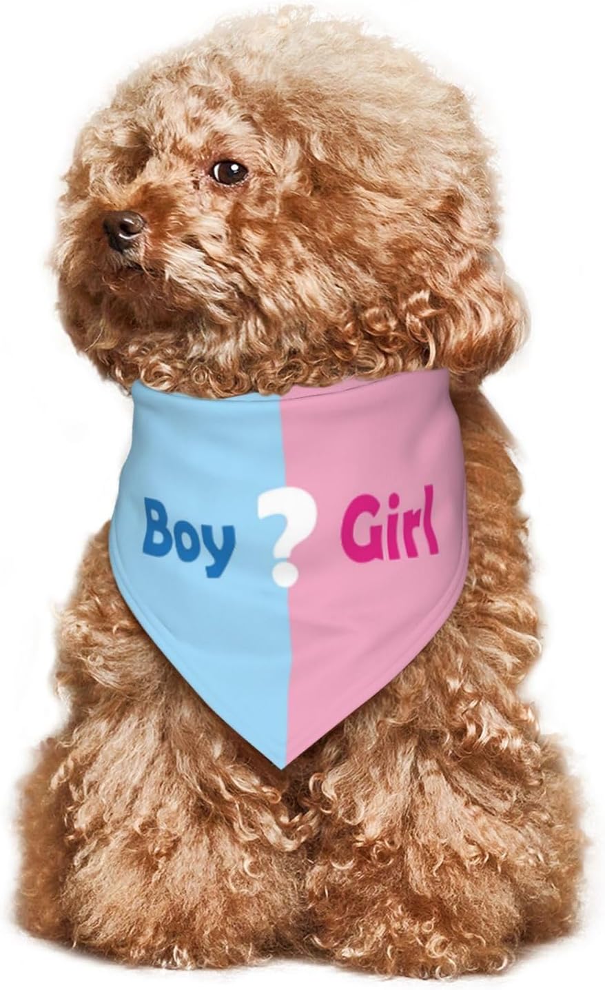 Qué será Anuncio de embarazo, bufanda triangular para mascotas, revelación de género, accesorios de fotografía de baby shower (rosa)